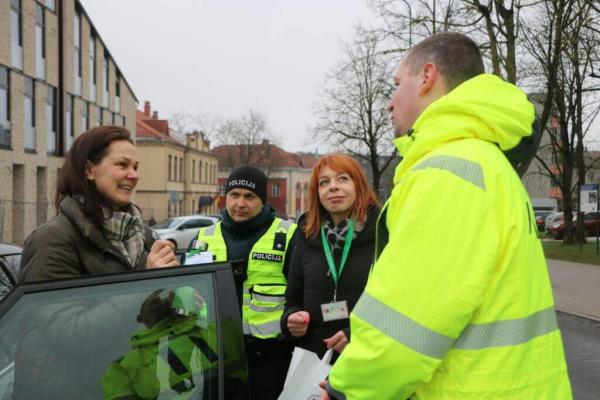 Saugaus eismo dieną Panevėžyje vyko speciali akcija vairuotojams