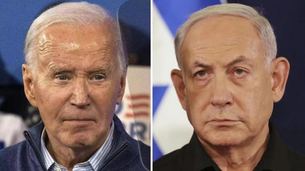 J. Bidenas griežtai paragino B. Netanyahu siekti paliaubų Gazos Ruože