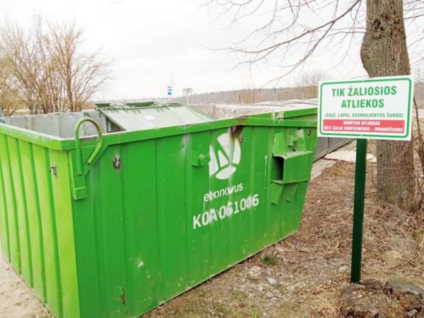 Sodininkai prašo pastatyti žaliųjų atliekų konteinerius
