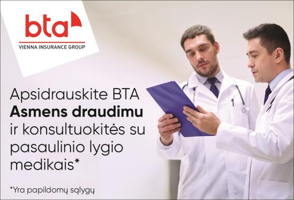 Antra nuomonė: kritinėmis ligomis sergantiems klientams BTA pasiūlė nuotolines konsultacijas su užsienio specialistais