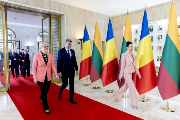 Su Rumunijos Premjeru Bukarešte susitikusi I. Šimonytė: Lietuva ir Rumunija – bendrų iššūkių jungiamos sąjungininkės ir bendramintės