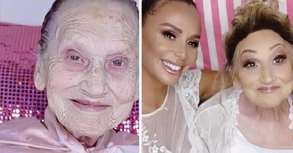 Anūkė padarė makiažą savo 80 metų močiutei: ji atrodo 20 metų jaunesnė!